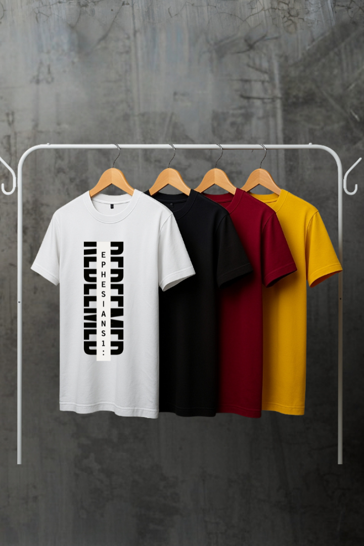 Redeemed Vertical Scripture T-Shirt – Ephesians 1:7
