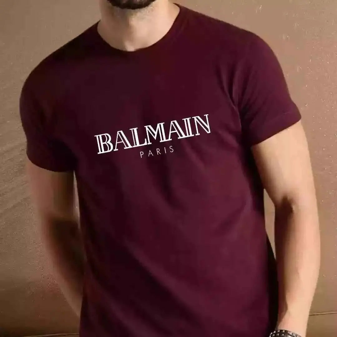 Balmain Paris-Inspired Men's Designer T-Shirt – Premium Street Luxe Fit.