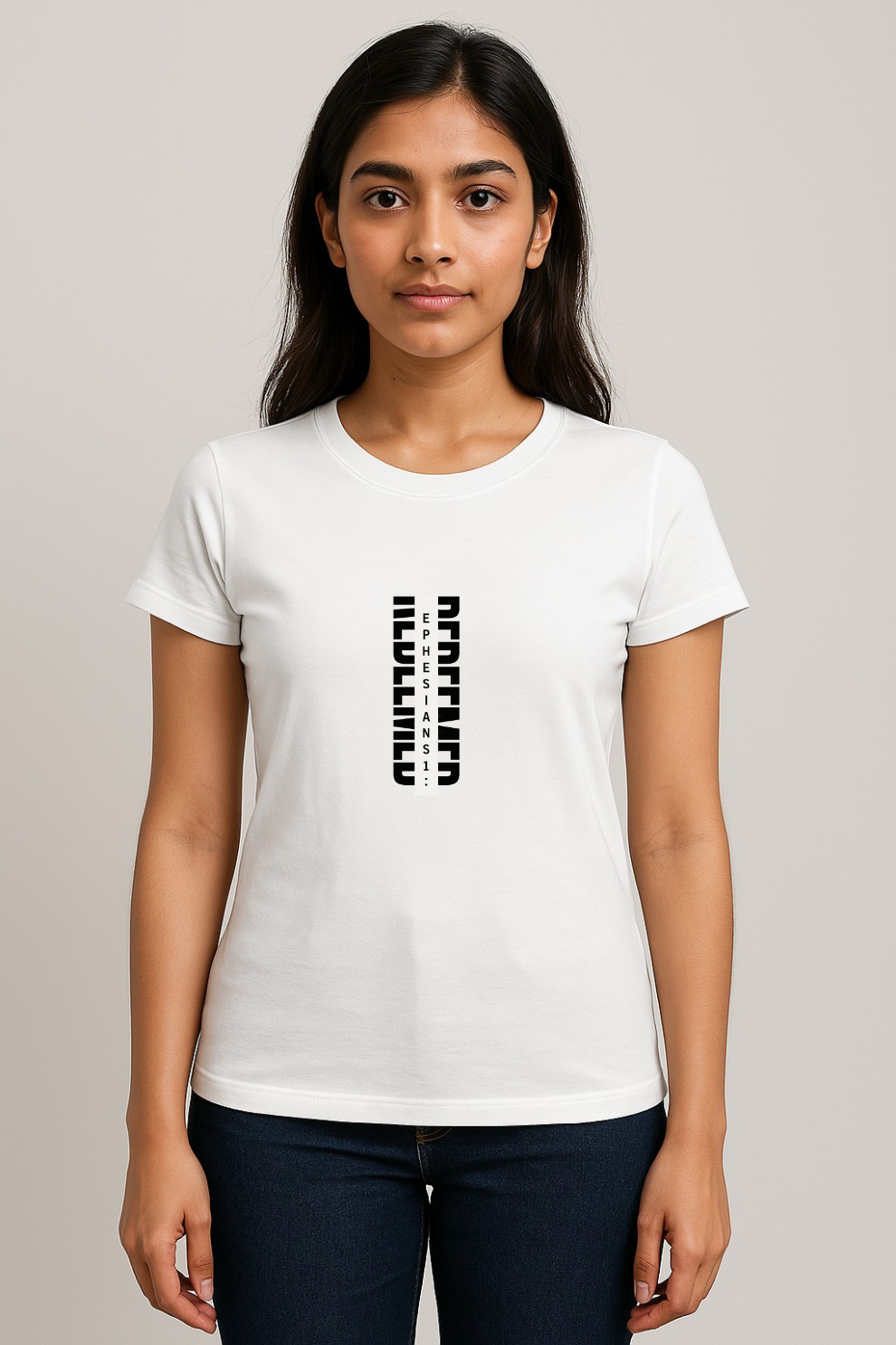 Redeemed Vertical Scripture T-Shirt – Ephesians 1:7