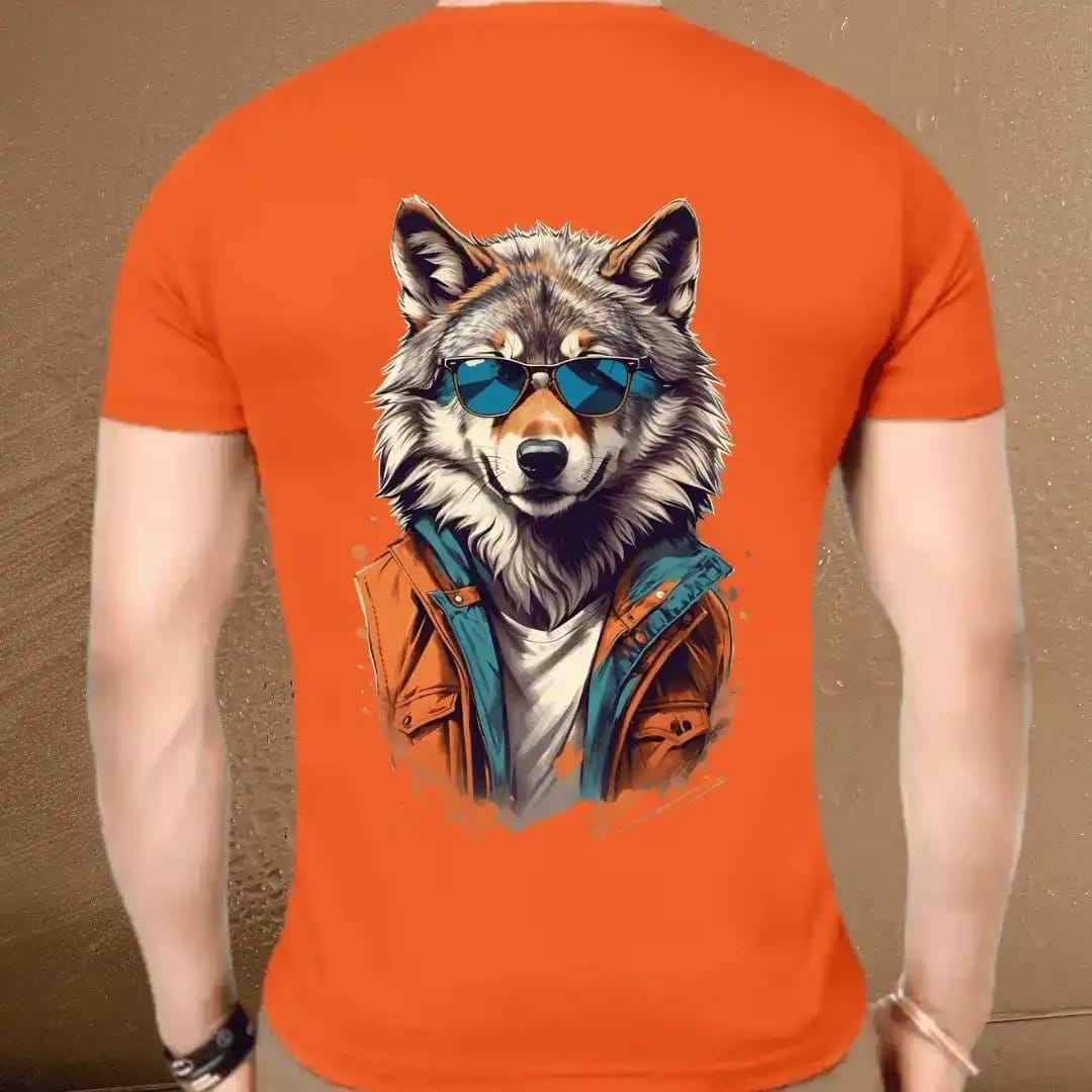 Cool Wolf Graphic Tee for Animal Lovers.