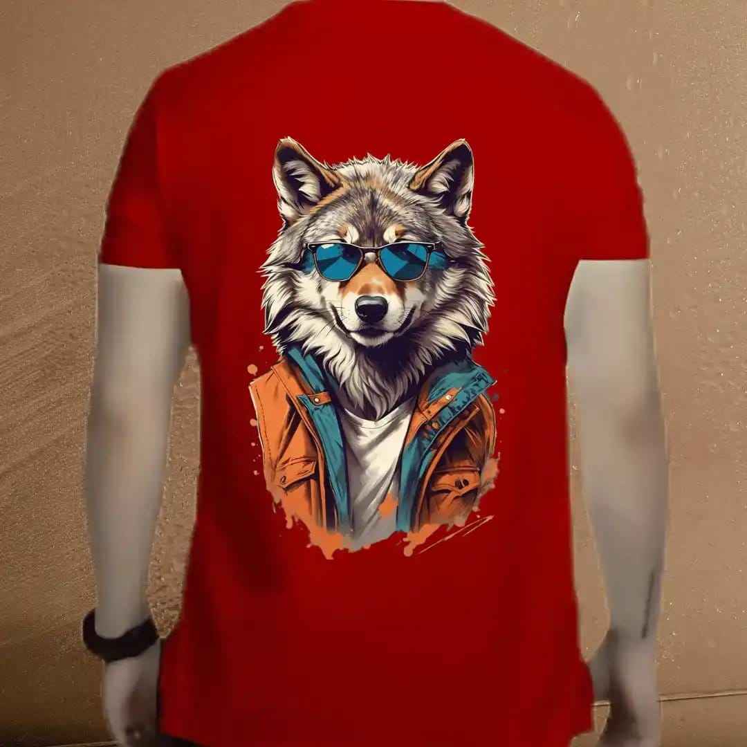 Cool Wolf Graphic Tee for Animal Lovers.