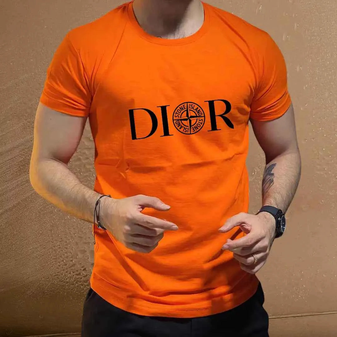 Men's DIOR-Inspired Designer T-Shirt – Top-Quality Casual Wear.