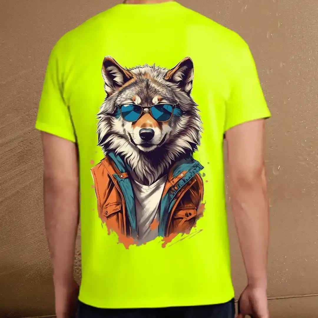 Cool Wolf Graphic Tee for Animal Lovers.