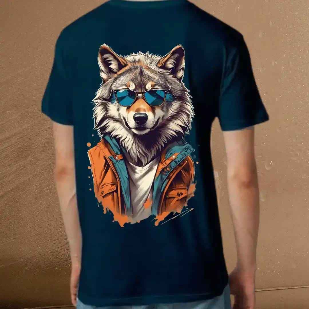 Cool Wolf Graphic Tee for Animal Lovers.