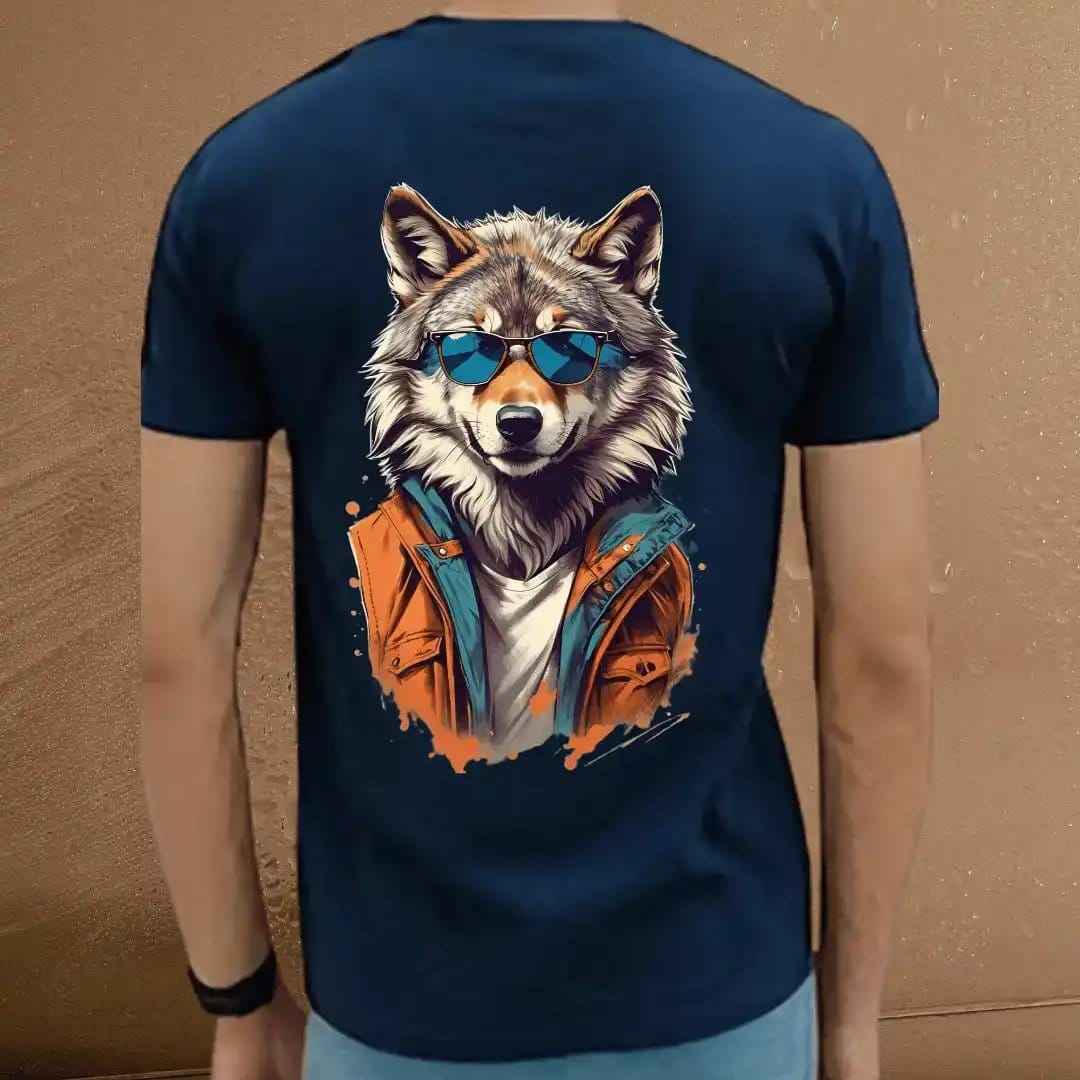 Cool Wolf Graphic Tee for Animal Lovers.