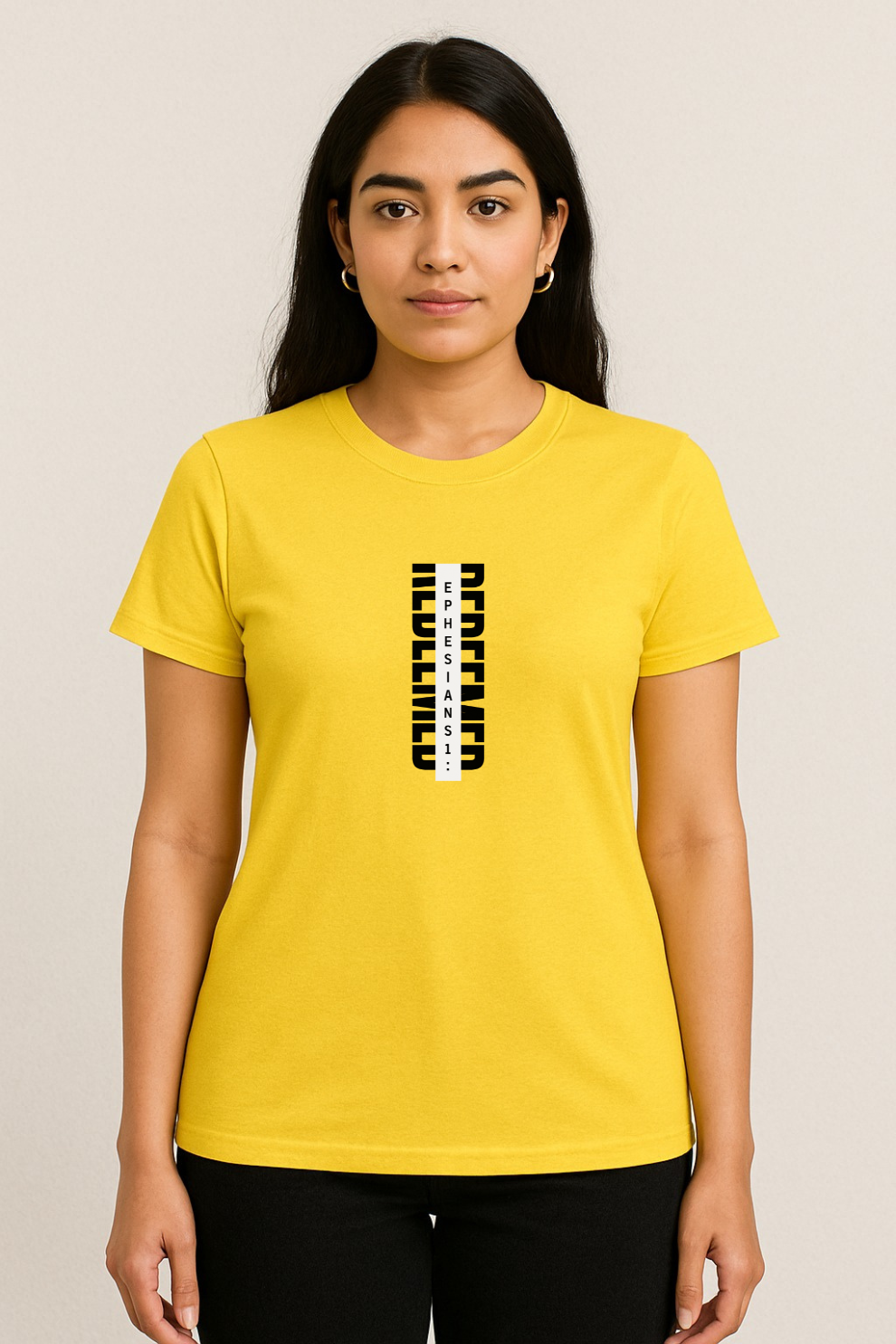 Redeemed Vertical Scripture T-Shirt – Ephesians 1:7