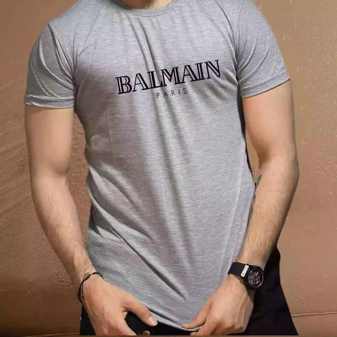 Balmain Paris-Inspired Men's Designer T-Shirt – Premium Street Luxe Fit.