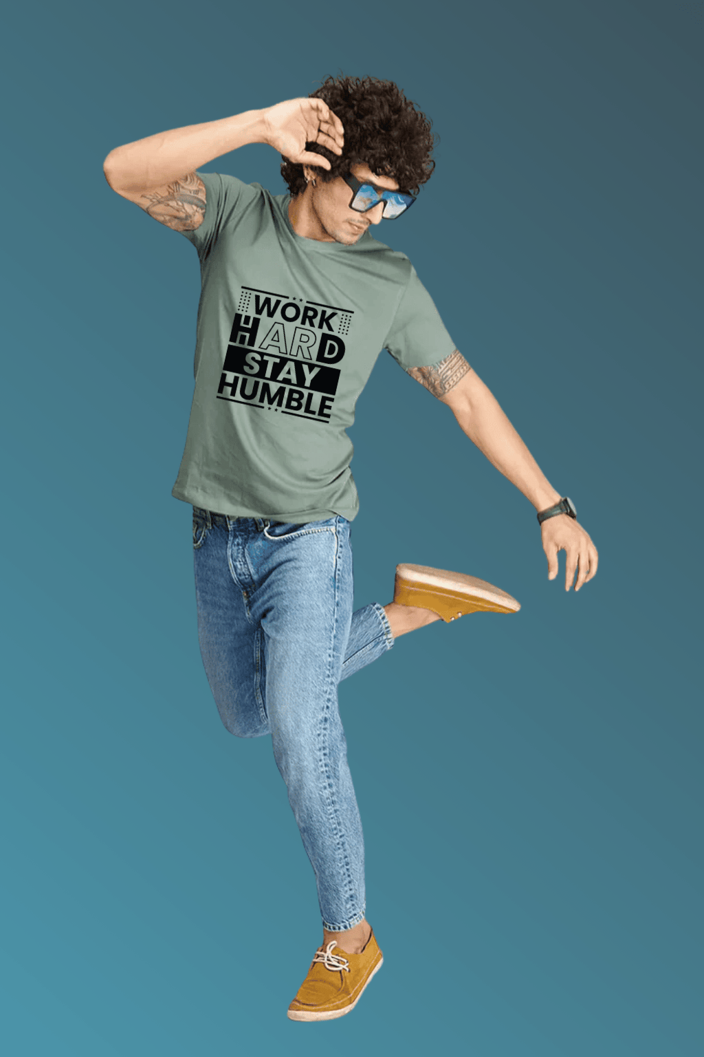Work Hard Stay Humble Matching T-Shirts – Motivational Tee for Duo Style