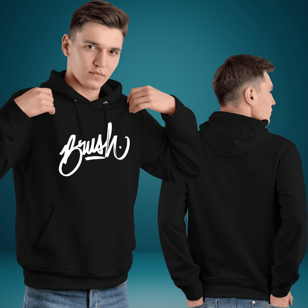 Minimalist “Brush” Graphic Hoodie – Urban Streetwear Edition