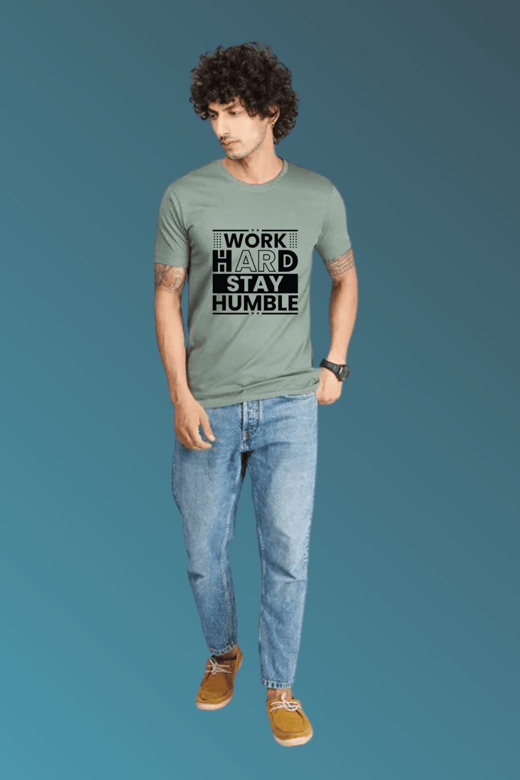 Work Hard Stay Humble Matching T-Shirts – Motivational Tee for Duo Style