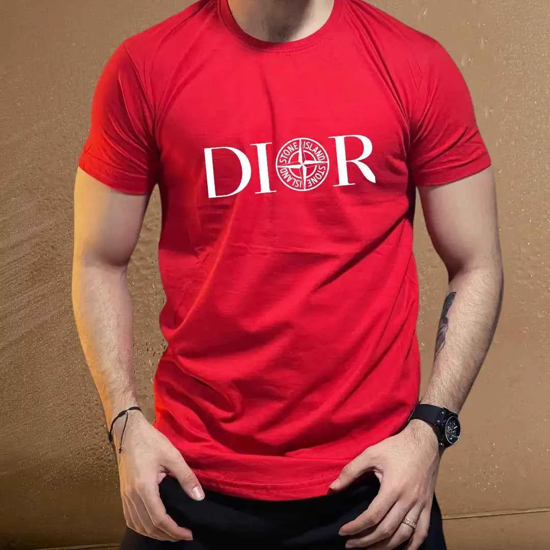 Men's DIOR-Inspired Designer T-Shirt – Top-Quality Casual Wear.