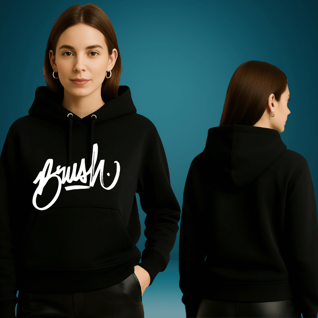 Minimalist “Brush” Graphic Hoodie – Urban Streetwear Edition