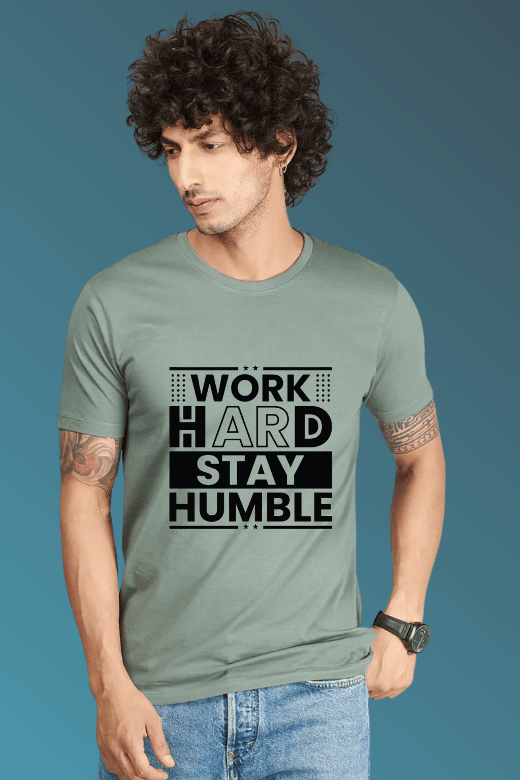 Work Hard Stay Humble Matching T-Shirts – Motivational Tee for Duo Style