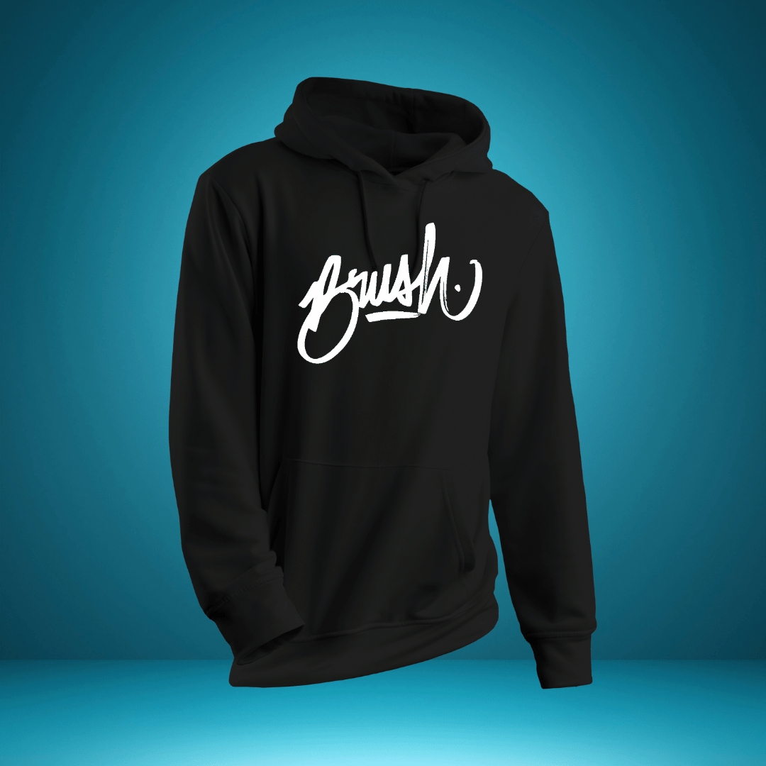 Minimalist “Brush” Graphic Hoodie – Urban Streetwear Edition