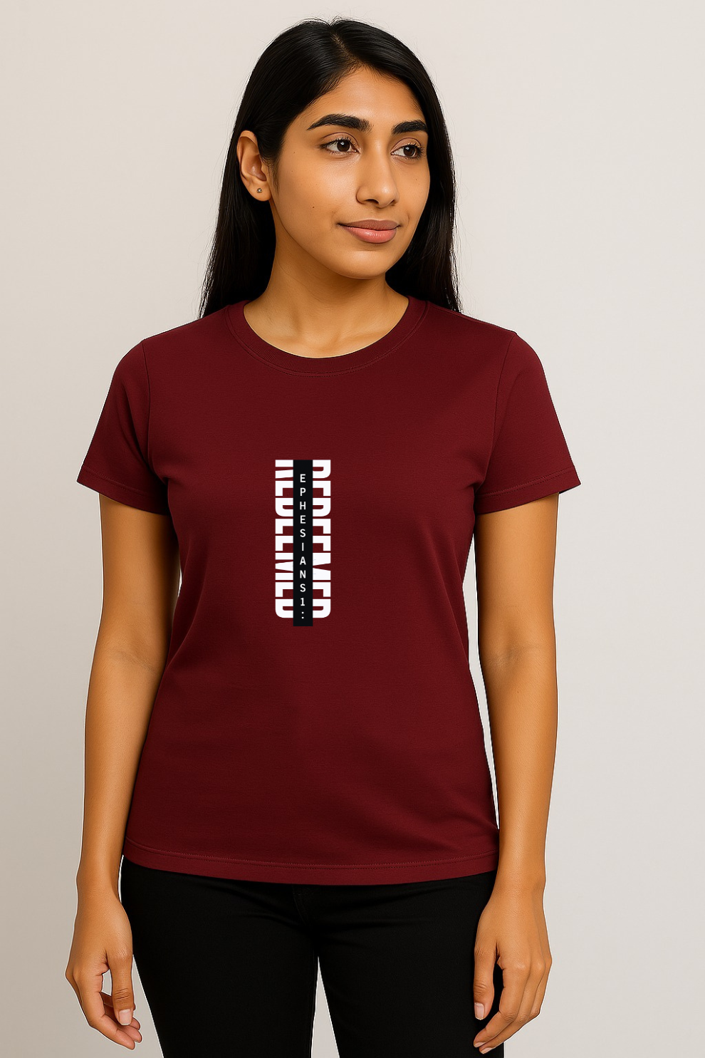 Redeemed Vertical Scripture T-Shirt – Ephesians 1:7