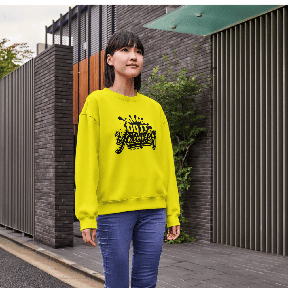 Unisex "Do It Yourself" Graphic Sweatshirt – Trendy Streetwear in Multiple Colors - The Gentleman's