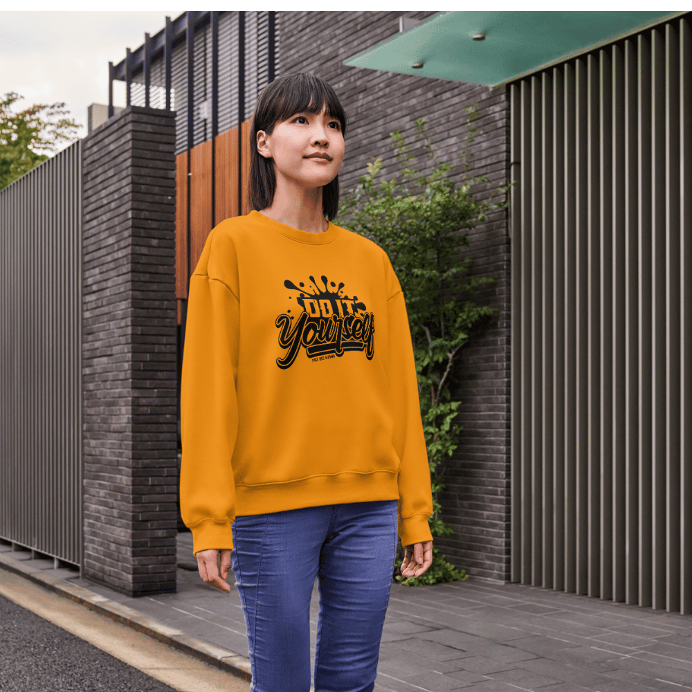 Unisex "Do It Yourself" Graphic Sweatshirt – Trendy Streetwear in Multiple Colors - The Gentleman's