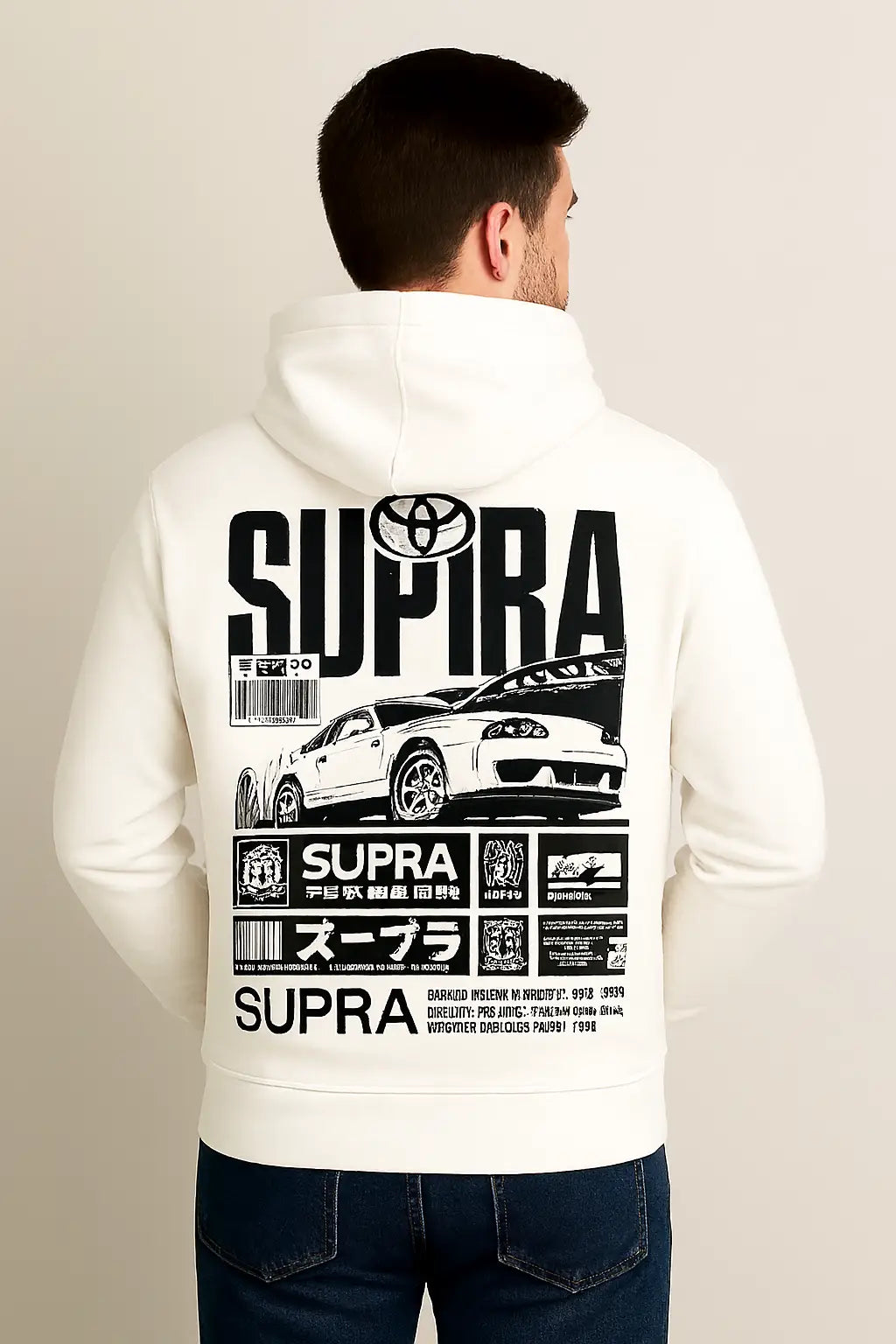 White Hoodie Back Side