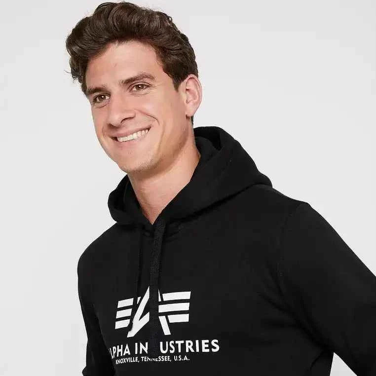 Alpha Industries Black Hoodie for Men – Premium Streetwear Style.
