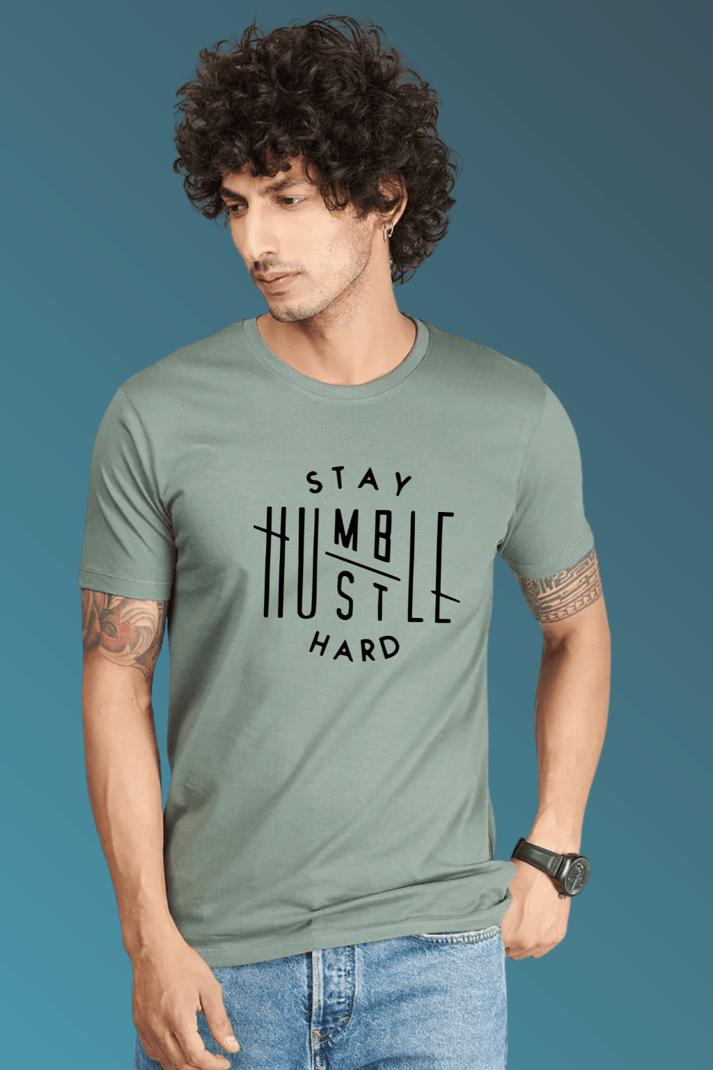 Stay Humble Hustle Hard | Motivational Graphic Tee