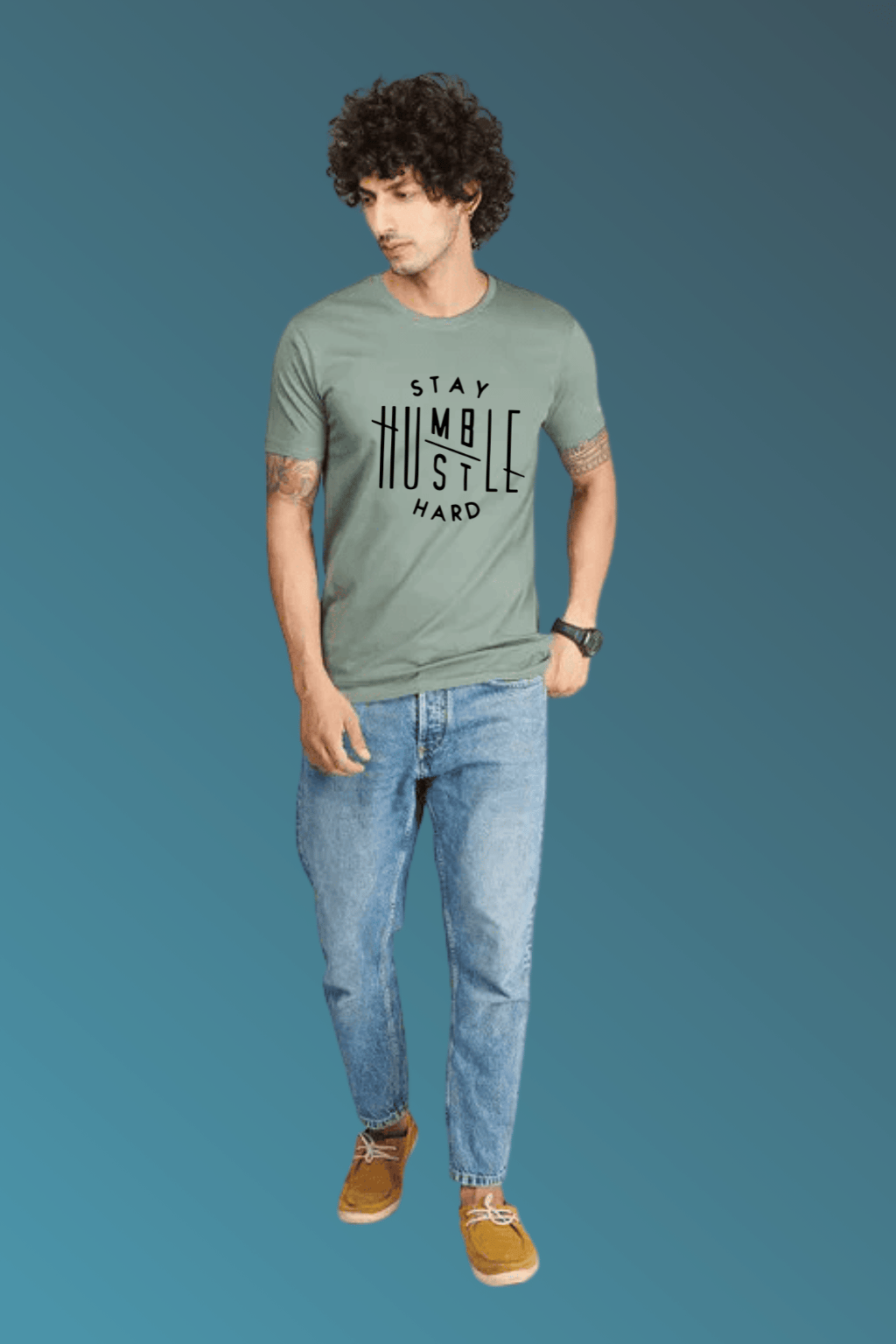 Stay Humble Hustle Hard | Motivational Graphic Tee