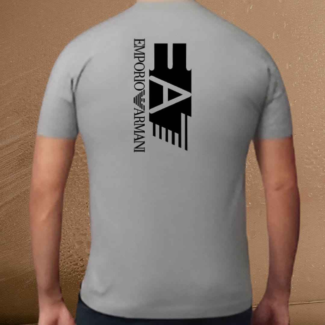 Emporio Armani T-Shirt for Men – Back Logo Statement Tee.
