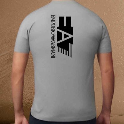 Emporio Armani T-Shirt for Men – Back Logo Statement Tee.