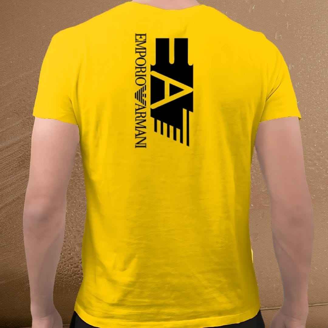 Emporio Armani T-Shirt for Men – Back Logo Statement Tee.