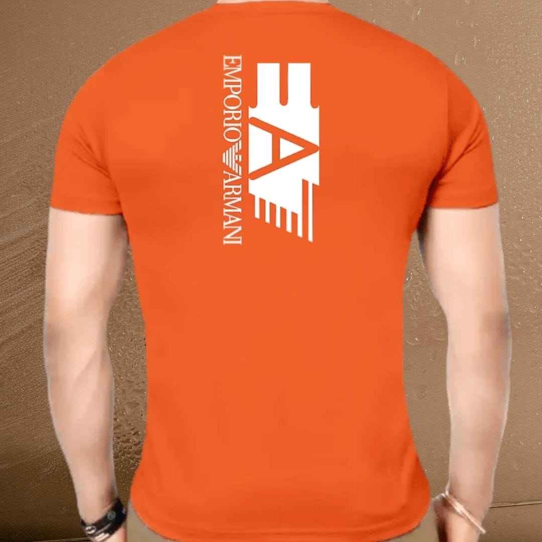 Emporio Armani T-Shirt for Men – Back Logo Statement Tee.