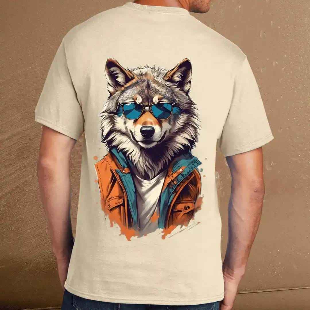 Cool Wolf Graphic Tee for Animal Lovers.