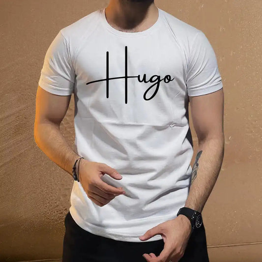 Hugo Signature Men’s T-Shirt – Premium Street Style Tee - The Gentleman's