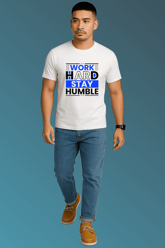 Work Hard Stay Humble Matching T-Shirts – Motivational Tee for Duo Style