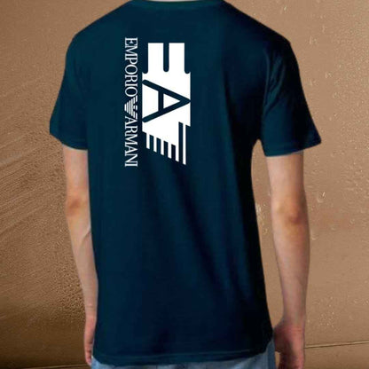 Emporio Armani T-Shirt for Men – Back Logo Statement Tee.