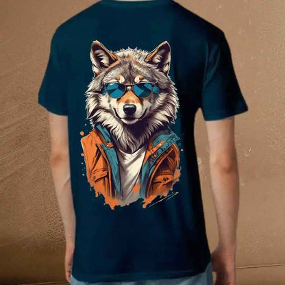 Cool Wolf Graphic Tee for Animal Lovers.