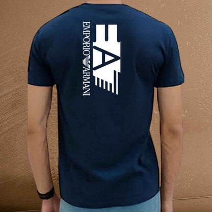 Emporio Armani T-Shirt for Men – Back Logo Statement Tee.
