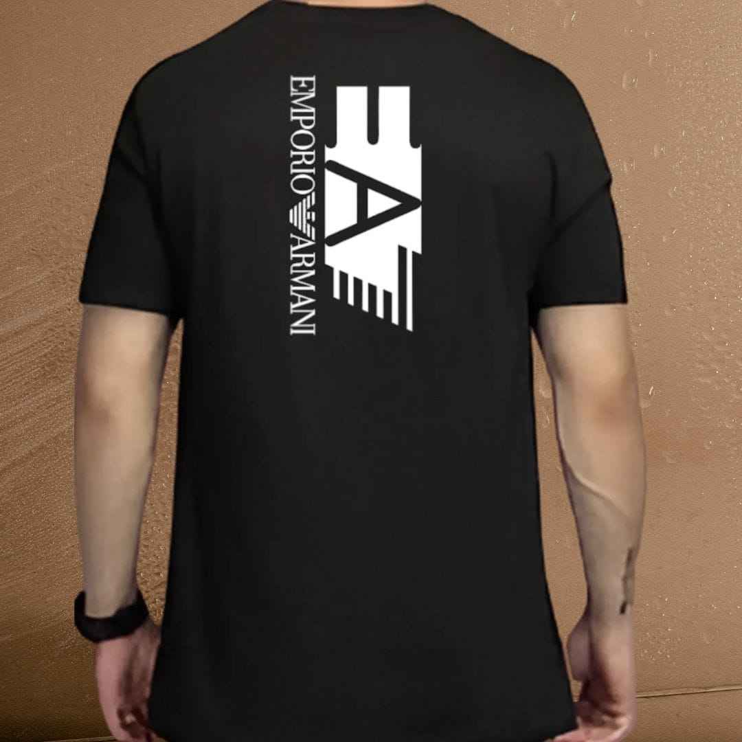 Emporio Armani T-Shirt for Men – Back Logo Statement Tee.