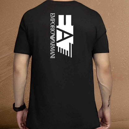 Emporio Armani T-Shirt for Men – Back Logo Statement Tee.