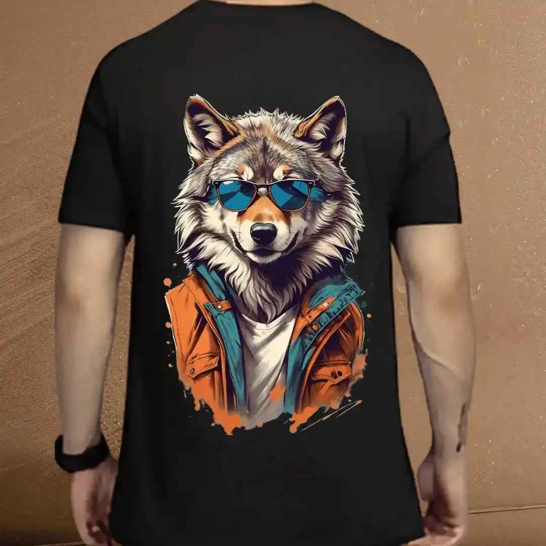 Cool Wolf Graphic Tee for Animal Lovers