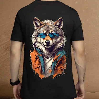 Cool Wolf Graphic Tee for Animal Lovers