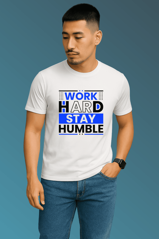 Work Hard Stay Humble Matching T-Shirts – Motivational Tee for Duo Style