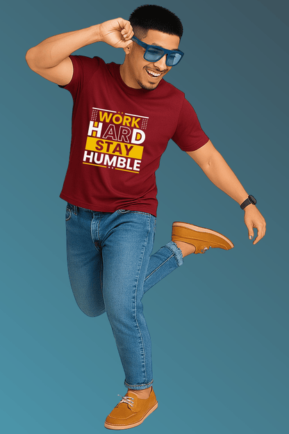 Work Hard Stay Humble Matching T-Shirts – Motivational Tee for Duo Style