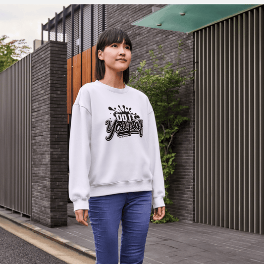 Unisex "Do It Yourself" Graphic Sweatshirt – Trendy Streetwear in Multiple Colors - The Gentleman's