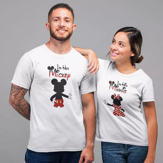Mr. Right and Ms. Always Right couple t-shirts front view
