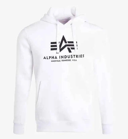 Alpha Industries White Hoodie for Men – Iconic Minimal Streetwear.