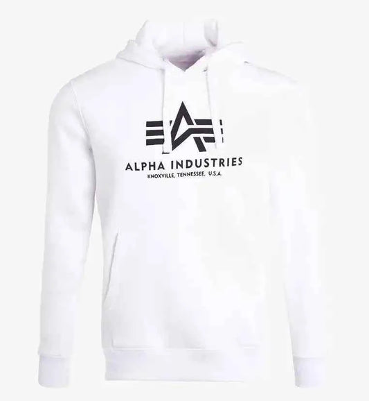 Alpha Industries White Hoodie for Men – Iconic Minimal Streetwear.