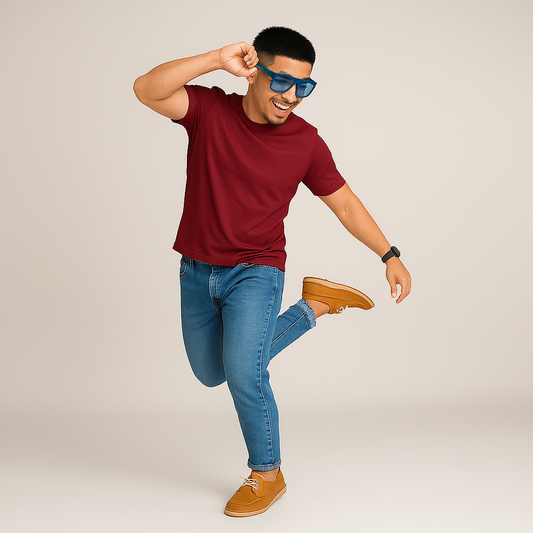 Premium Maroon Crew Neck T-Shirt – Timeless Everyday Comfort