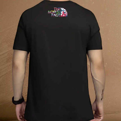 TNF Premium Black T-Shirt – Stylish Flag Print.