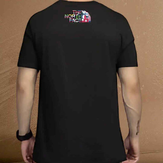 TNF Premium Black T-Shirt – Stylish Flag Print.